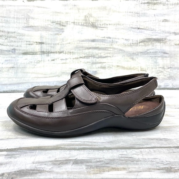 LifeStride Ox Brown “Mello” Leather Slingback Sandal Casual Comfort Shoe w/Box - Picture 8 of 16